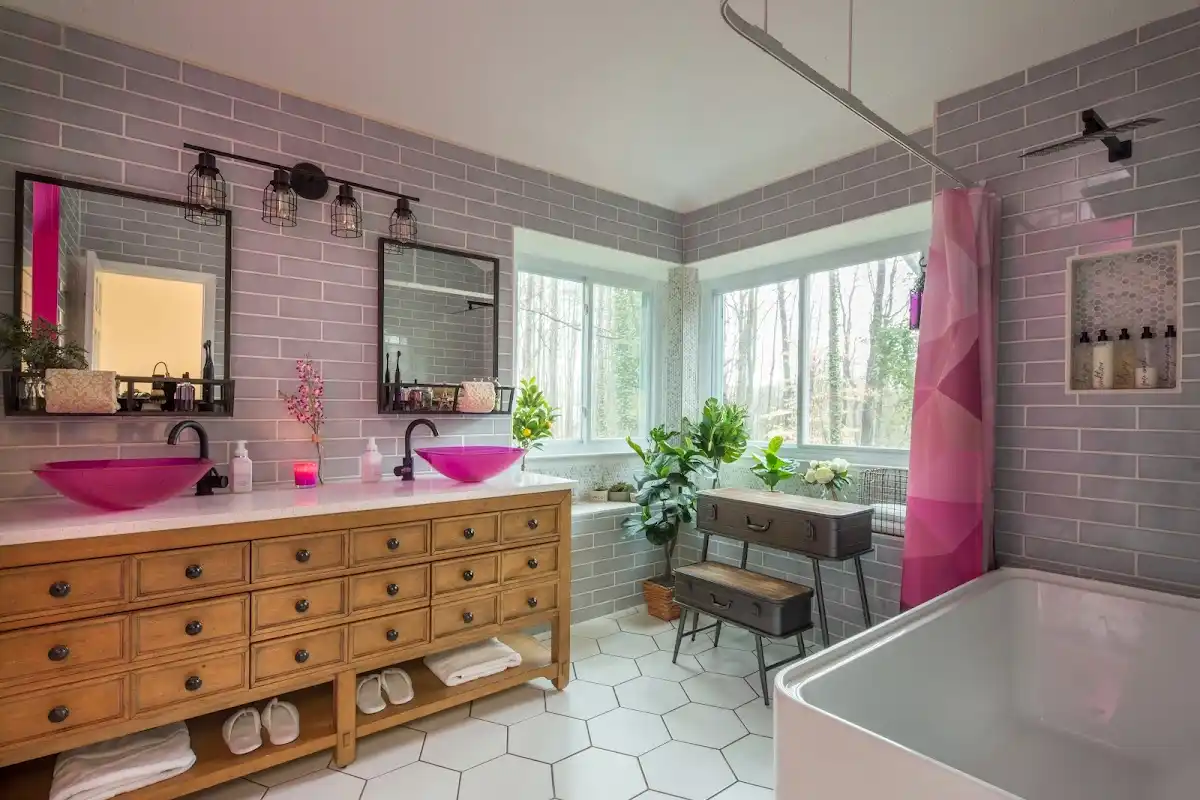 Bathroom renovation after water damage restoration in Cloverleaf